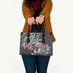 Personalised South Sydney Rabbitohs Leather Bag Polynesian Tribal Pattern With Rugby Rabbit Mascot Art