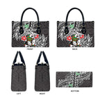 Personalised South Sydney Rabbitohs Leather Bag Polynesian Tribal Pattern With Rugby Rabbit Mascot Art