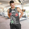 Personalised South Sydney Rabbitohs Men Tank Top Polynesian Tribal Pattern With Rugby Rabbit Mascot Art