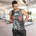 Personalised South Sydney Rabbitohs Men Tank Top Polynesian Tribal Pattern With Rugby Rabbit Mascot Art