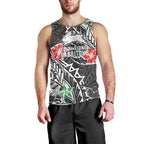Personalised South Sydney Rabbitohs Men Tank Top Polynesian Tribal Pattern With Rugby Rabbit Mascot Art