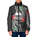 Personalised South Sydney Rabbitohs Padded Jacket Polynesian Tribal Pattern With Rugby Rabbit Mascot Art