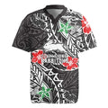 Personalised South Sydney Rabbitohs Rugby Jersey Polynesian Tribal Pattern With Rugby Rabbit Mascot Art