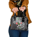 Personalised South Sydney Rabbitohs Shoulder Handbag Polynesian Tribal Pattern With Rugby Rabbit Mascot Art