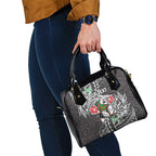 Personalised South Sydney Rabbitohs Shoulder Handbag Polynesian Tribal Pattern With Rugby Rabbit Mascot Art