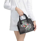 Personalised South Sydney Rabbitohs Shoulder Handbag Polynesian Tribal Pattern With Rugby Rabbit Mascot Art