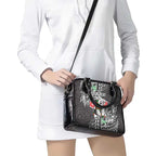 Personalised South Sydney Rabbitohs Shoulder Handbag Polynesian Tribal Pattern With Rugby Rabbit Mascot Art