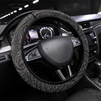 South Sydney Rabbitohs Steering Wheel Cover Polynesian Tribal Pattern With Rugby Rabbit Mascot Art