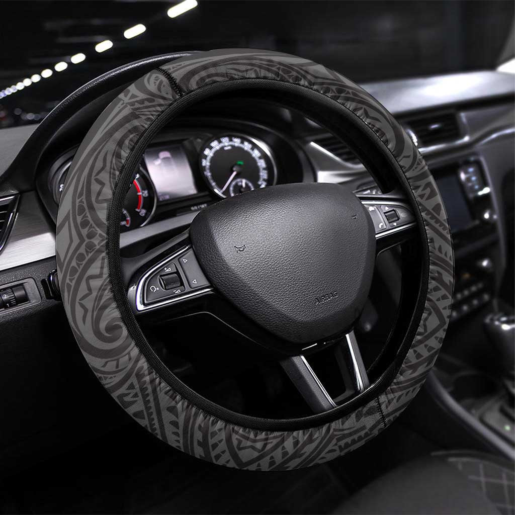 South Sydney Rabbitohs Steering Wheel Cover Polynesian Tribal Pattern With Rugby Rabbit Mascot Art