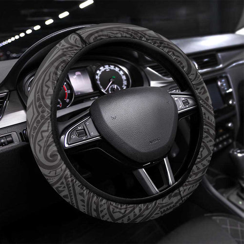 South Sydney Rabbitohs Steering Wheel Cover Polynesian Tribal Pattern With Rugby Rabbit Mascot Art