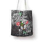 Personalised South Sydney Rabbitohs Tote Bag Polynesian Tribal Pattern With Rugby Rabbit Mascot Art