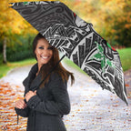 Personalised South Sydney Rabbitohs Umbrella Polynesian Tribal Pattern With Rugby Rabbit Mascot Art