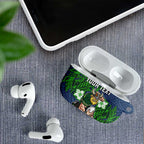 Personalised Canberra Raiders AirPods Case Polynesian Tribal Pattern With Rugby Viking Mascot Art