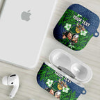 Personalised Canberra Raiders AirPods Case Polynesian Tribal Pattern With Rugby Viking Mascot Art