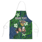 Personalised Canberra Raiders Apron Polynesian Tribal Pattern With Rugby Viking Mascot Art