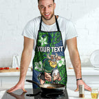 Personalised Canberra Raiders Apron Polynesian Tribal Pattern With Rugby Viking Mascot Art