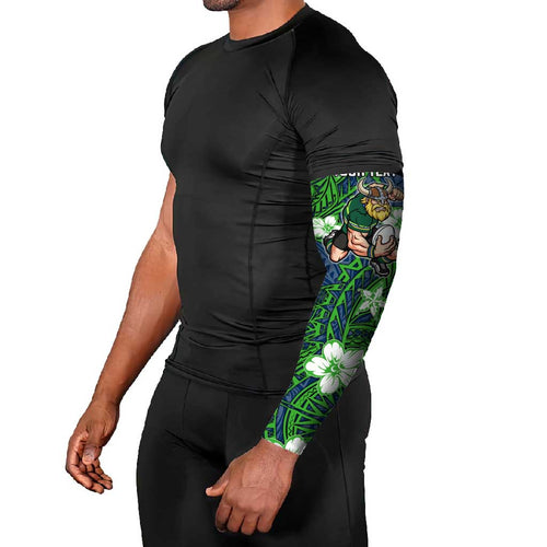 Personalised Canberra Raiders Arm Sleeves Polynesian Tribal Pattern With Rugby Viking Mascot Art