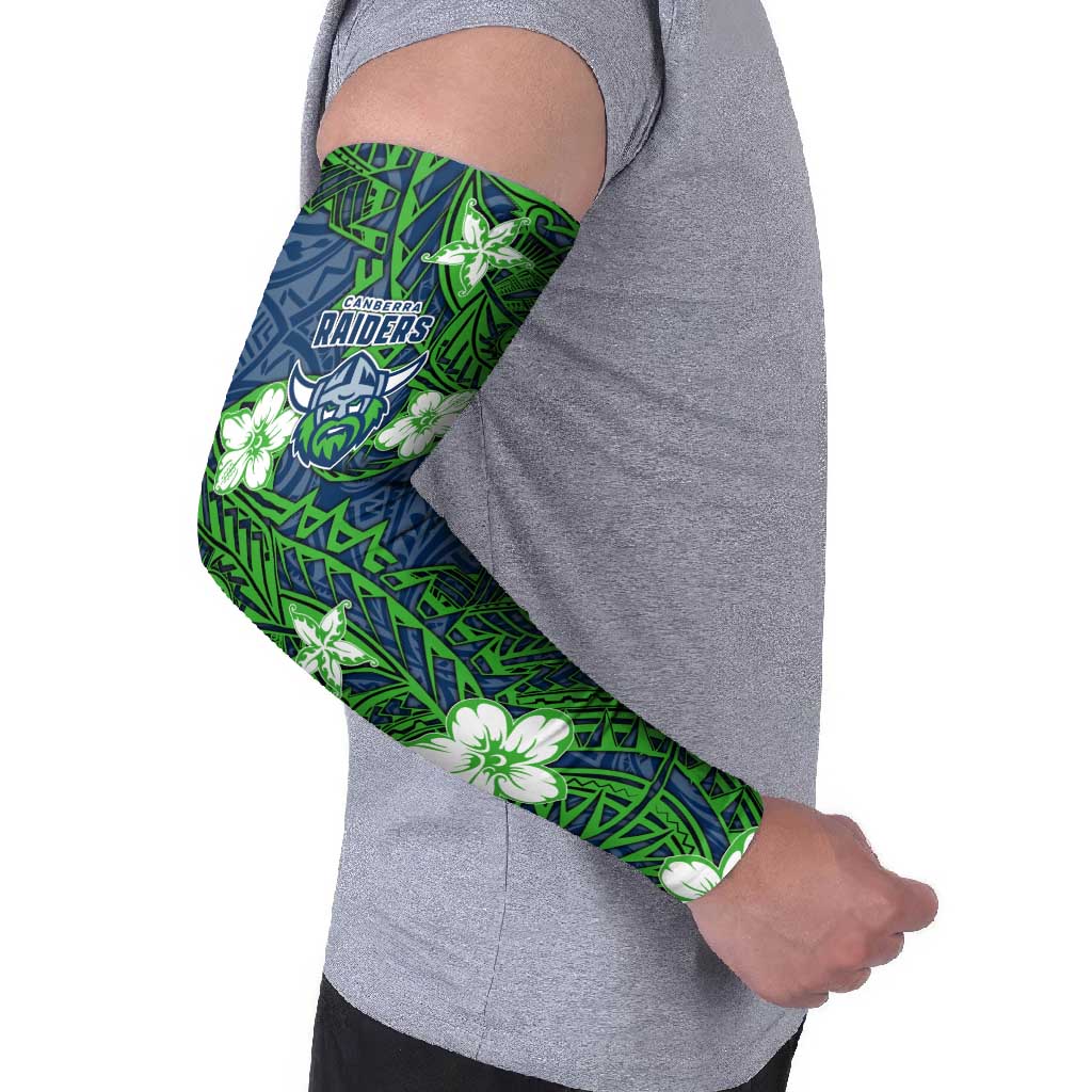 Personalised Canberra Raiders Arm Sleeves Polynesian Tribal Pattern With Rugby Viking Mascot Art