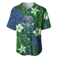 Personalised Canberra Raiders Baseball Jersey Polynesian Tribal Pattern With Rugby Viking Mascot Art