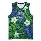 Personalised Canberra Raiders Basketball Jersey Polynesian Tribal Pattern With Rugby Viking Mascot Art
