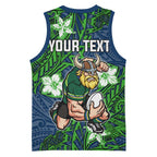 Personalised Canberra Raiders Basketball Jersey Polynesian Tribal Pattern With Rugby Viking Mascot Art