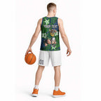 Personalised Canberra Raiders Basketball Jersey Polynesian Tribal Pattern With Rugby Viking Mascot Art