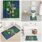 Personalised Canberra Raiders Bathroom Set Polynesian Tribal Pattern With Rugby Viking Mascot Art