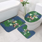 Personalised Canberra Raiders Bathroom Set Polynesian Tribal Pattern With Rugby Viking Mascot Art