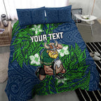 Personalised Canberra Raiders Bedding Set Polynesian Tribal Pattern With Rugby Viking Mascot Art