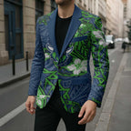 Personalised Canberra Raiders Blazer Polynesian Tribal Pattern With Rugby Viking Mascot Art