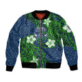 Personalised Canberra Raiders Bomber Jacket Polynesian Tribal Pattern With Rugby Viking Mascot Art