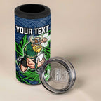 Personalised Canberra Raiders 4 in 1 Can Cooler Tumbler Polynesian Tribal Pattern With Rugby Viking Mascot Art