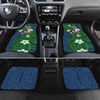 Personalised Canberra Raiders Car Mats Polynesian Tribal Pattern With Rugby Viking Mascot Art