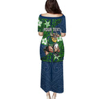 Personalised Canberra Raiders Family Matching Puletasi and Hawaiian Shirt Polynesian Tribal Pattern With Rugby Viking Mascot Art