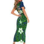 Personalised Canberra Raiders Family Matching Short Sleeve Bodycon Dress and Hawaiian Shirt Polynesian Tribal Pattern With Rugby Viking Mascot Art