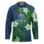 Personalised Canberra Raiders Hockey Jersey Polynesian Tribal Pattern With Rugby Viking Mascot Art