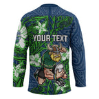 Personalised Canberra Raiders Hockey Jersey Polynesian Tribal Pattern With Rugby Viking Mascot Art