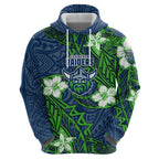 Personalised Canberra Raiders Hoodie Polynesian Tribal Pattern With Rugby Viking Mascot Art