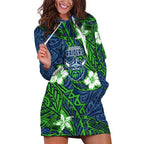 Personalised Canberra Raiders Hoodie Dress Polynesian Tribal Pattern With Rugby Viking Mascot Art