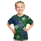 Personalised Canberra Raiders Kid T Shirt Polynesian Tribal Pattern With Rugby Viking Mascot Art