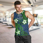Personalised Canberra Raiders Men Tank Top Polynesian Tribal Pattern With Rugby Viking Mascot Art