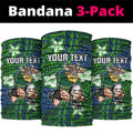 Personalised Canberra Raiders Neck Gaiter Polynesian Tribal Pattern With Rugby Viking Mascot Art