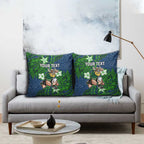 Personalised Canberra Raiders Pillow Cover Polynesian Tribal Pattern With Rugby Viking Mascot Art
