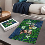 Personalised Canberra Raiders Puzzle Polynesian Tribal Pattern With Rugby Viking Mascot Art