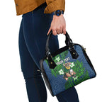 Personalised Canberra Raiders Shoulder Handbag Polynesian Tribal Pattern With Rugby Viking Mascot Art