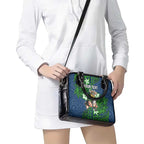 Personalised Canberra Raiders Shoulder Handbag Polynesian Tribal Pattern With Rugby Viking Mascot Art