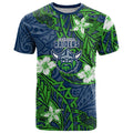 Personalised Canberra Raiders T Shirt Polynesian Tribal Pattern With Rugby Viking Mascot Art