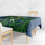 Personalised Canberra Raiders Tablecloth Polynesian Tribal Pattern With Rugby Viking Mascot Art