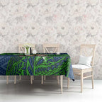 Personalised Canberra Raiders Tablecloth Polynesian Tribal Pattern With Rugby Viking Mascot Art