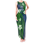 Personalised Canberra Raiders Tank Maxi Dress Polynesian Tribal Pattern With Rugby Viking Mascot Art